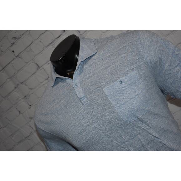 Johnnie-O Golf Polo Shirt Performance Mens Large Linen Blend Hangin' Out - Picture 1 of 8